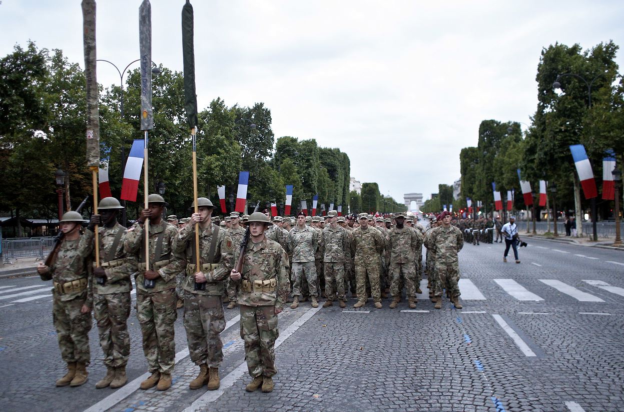 Fuerzas Armadas, Estados Unidos, desfile, Día de la Bastilla, París