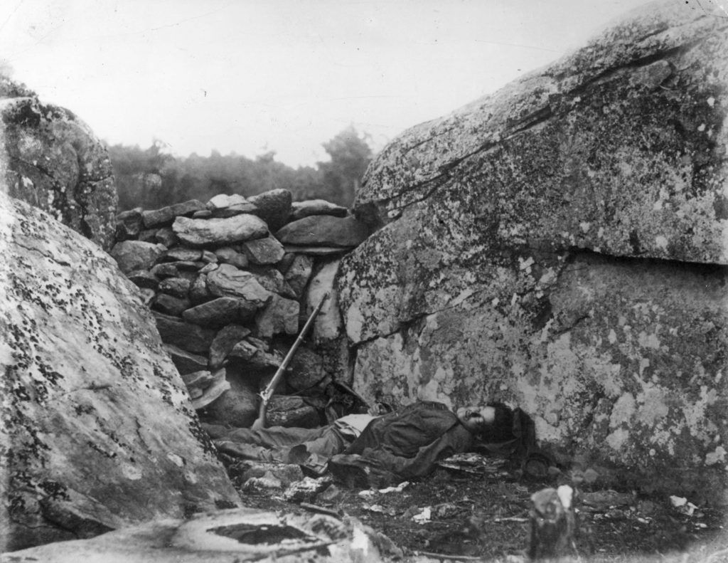 Soldado Confederado, Batalla De Gettysburg, Foto