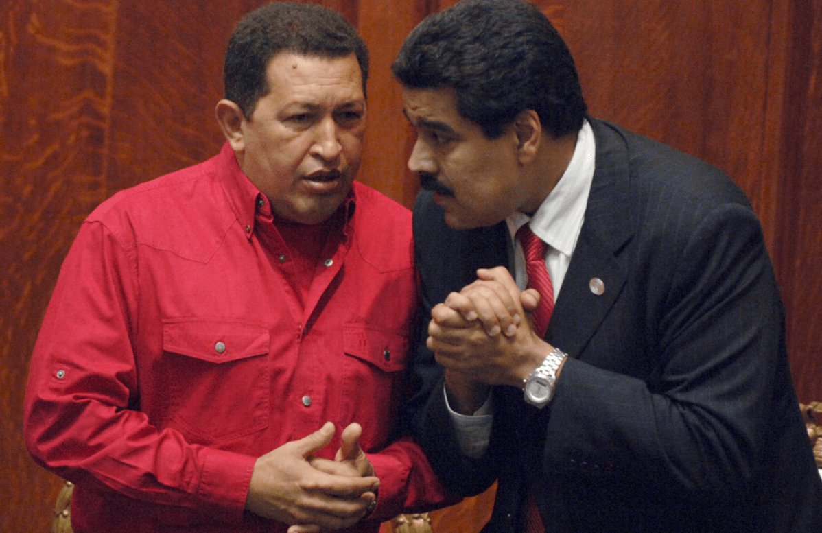 Hugo Chávez y Nicolás Maduro en diciembre de 2007