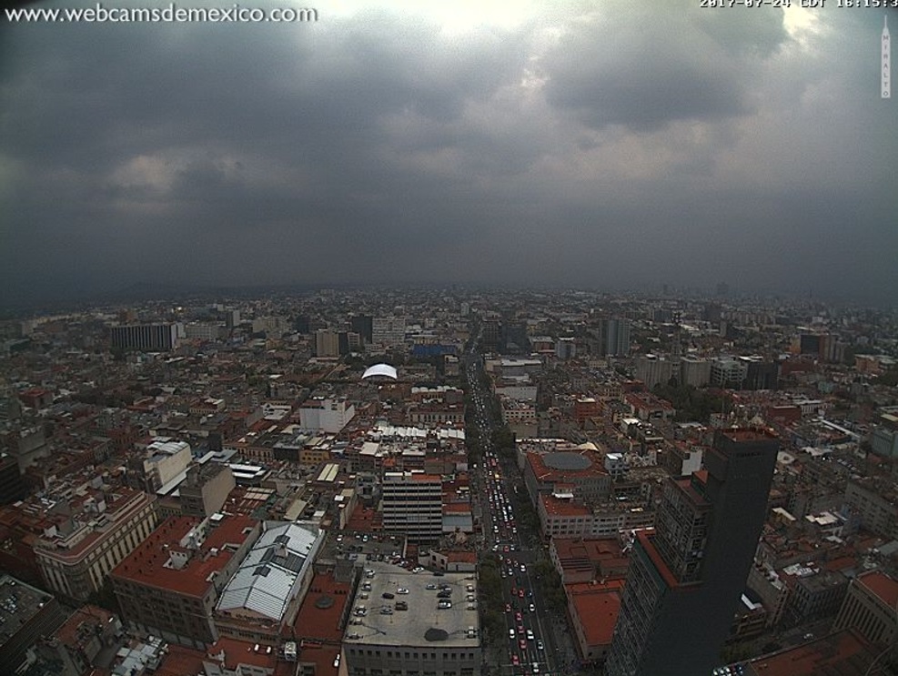 Llueve en la CDMX. (Twitter Webcams de México)