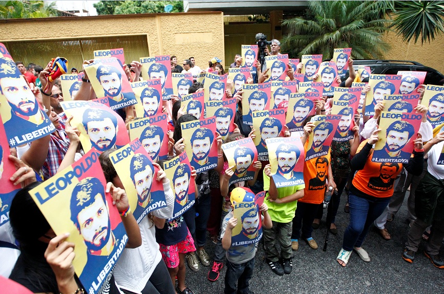 Los partidarios del líder de la oposición venezolana Leopoldo López (Reuters)