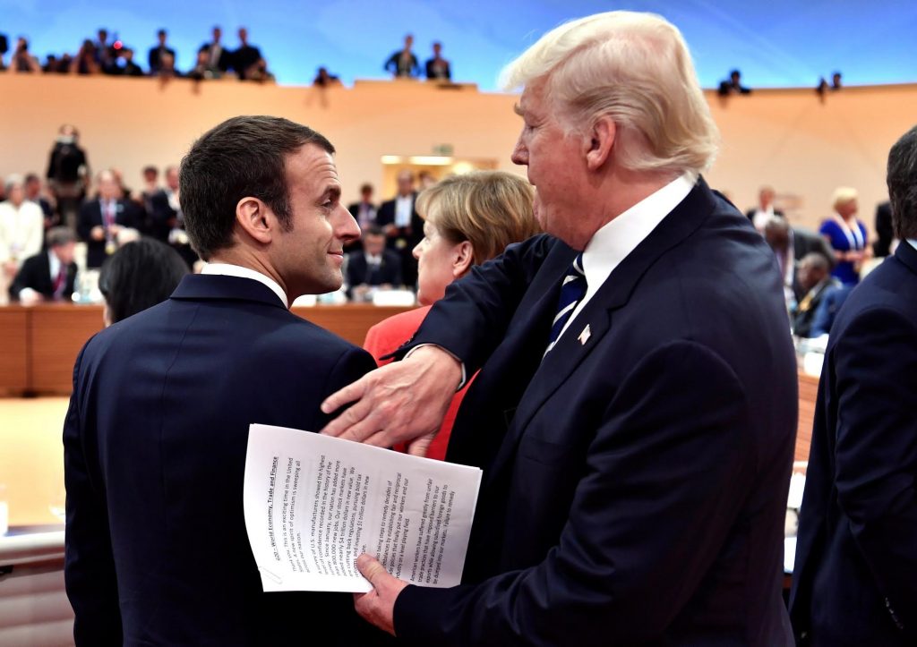 Emmanuel Macron, presidente de Francia, y Donald Trump, presidente de Estados Unidos