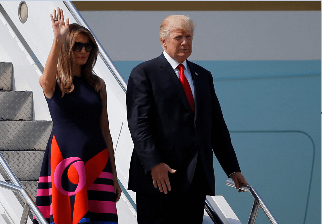 Melania y Donald Trump llegan a Hamburgo Alemania