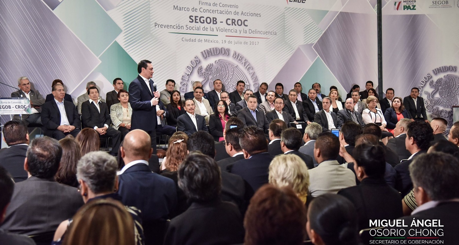 Miguel Angel Osorio Chong, Secretario De Gobernacion, Segob, Convenio, Croc