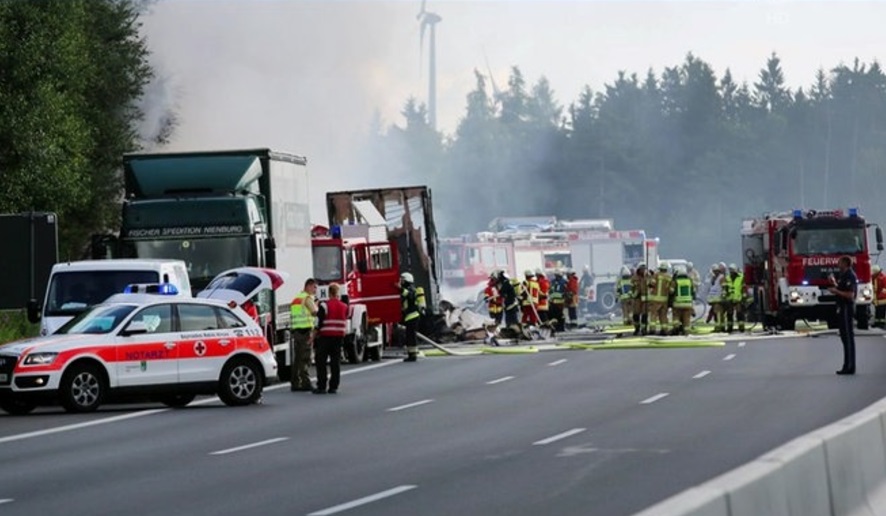 Accidente de autobús en Alemania (Foto: tagesschau)