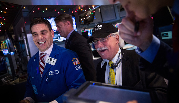 Operadores del Dow Jones en Wall Street