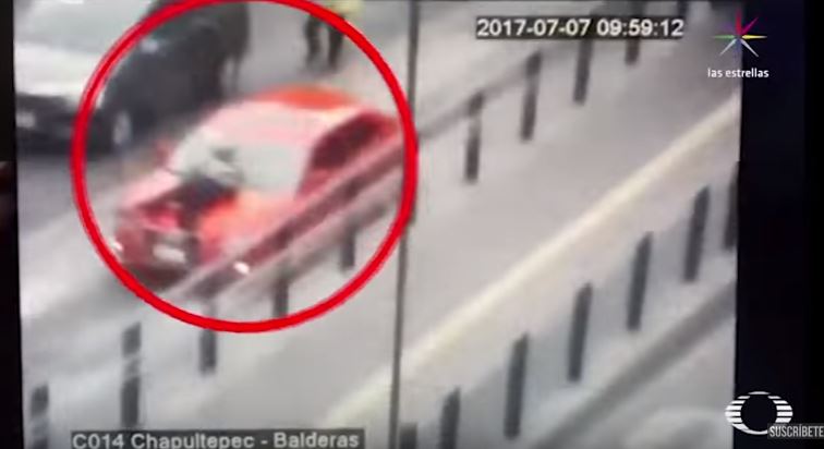 Auto Rojo, Policía Atropellado, Edgar Gutierrez, SSP, Noticias, Noticieros