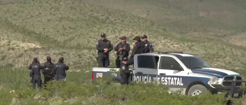 Policías desplegados en Madera, Chihuahua, tras enfrentamientos