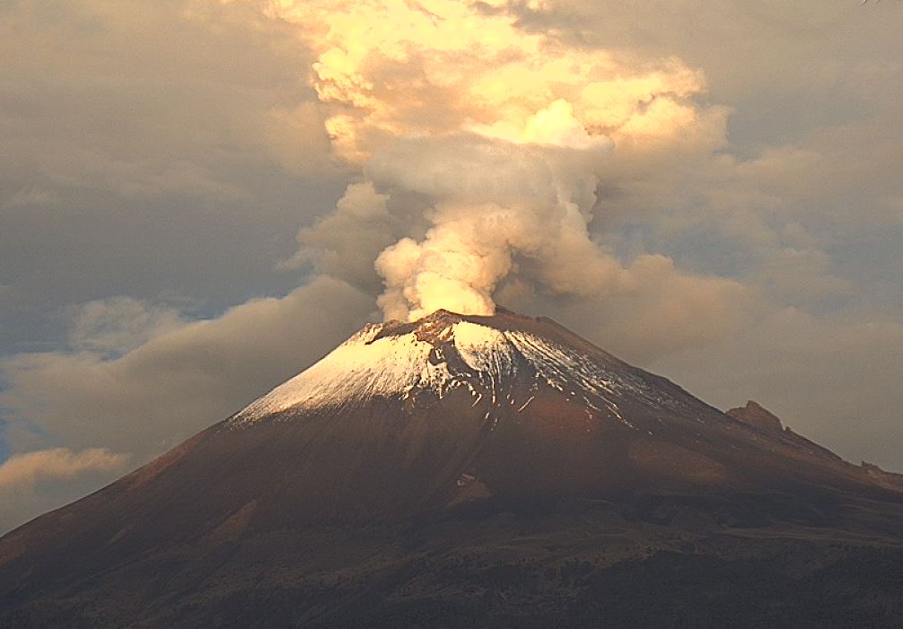 Proteccion Civil, Alerta Volcanica, Cae, Ceniza, Puebla, Volcan, Popocatepetl, Fumarola, Explosiones, Humo