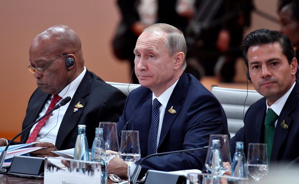 Vladimir Putin y Enrique Peña Nieto en la Cumbre del G20