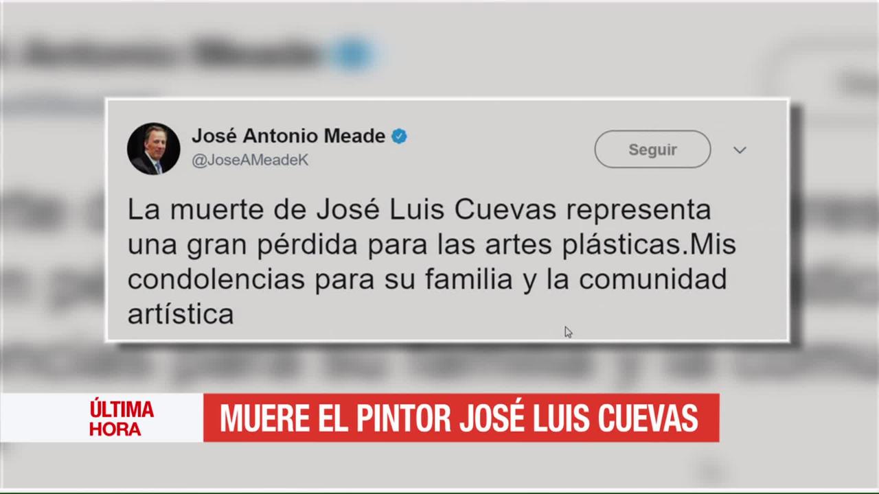 Reacciones, muerte, José Luis Cuevas