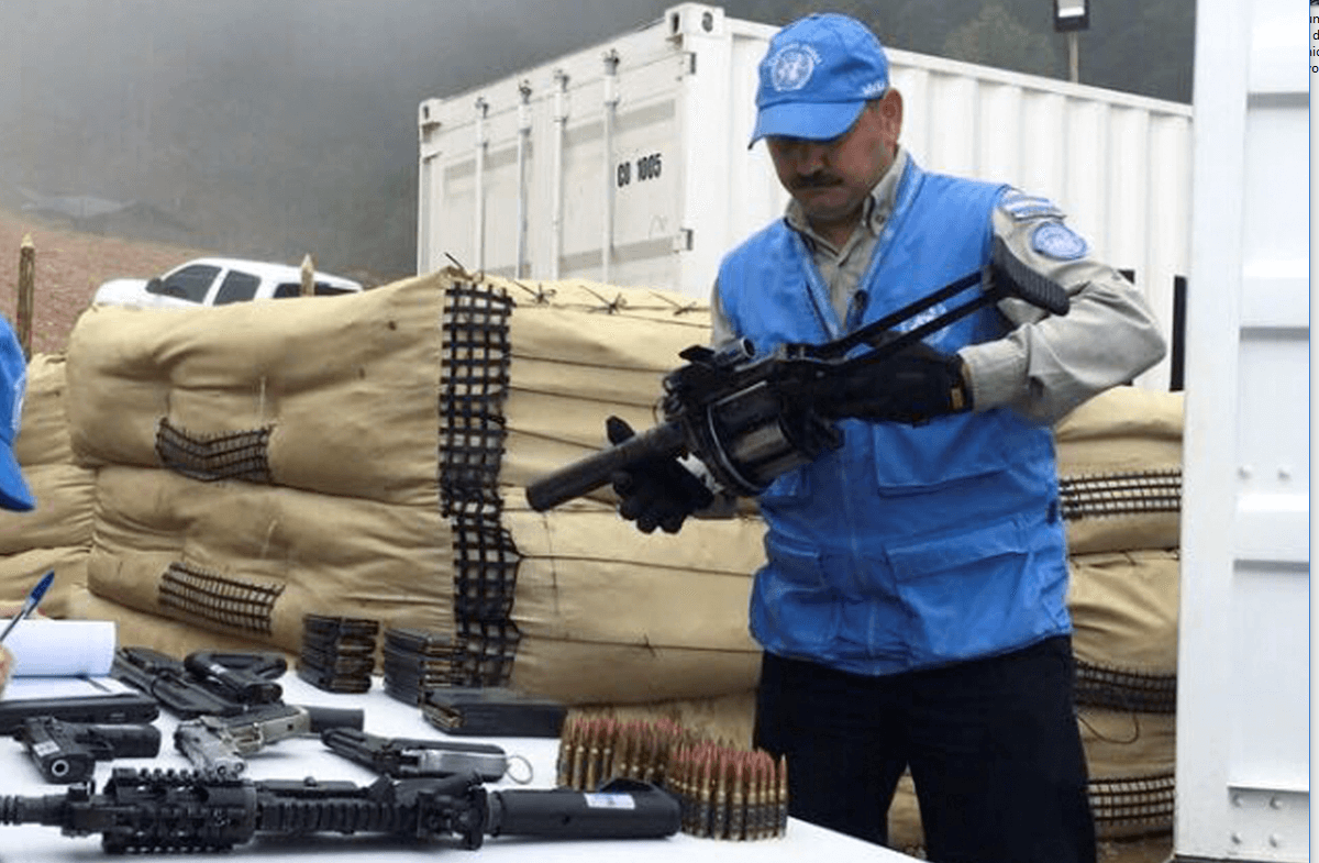 Proceso de desarme de las FARC en Colombia