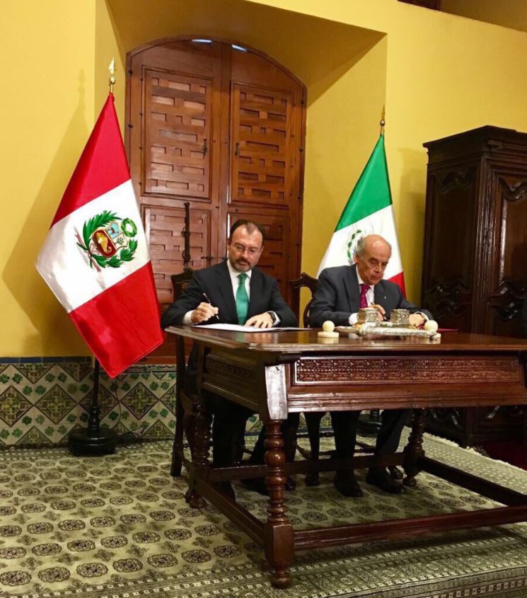Luis Videgaray, Mexico, Firma, Acuerdos, Peru, Cooperacion, Inversiones