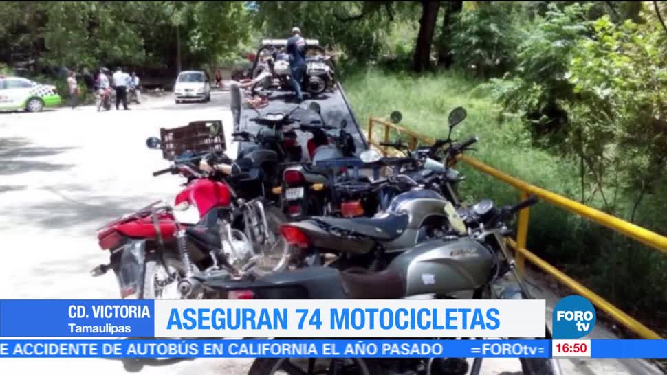 Aseguran Motos Victoria Tamaulipas Ciudad Autoridades Motocicletas