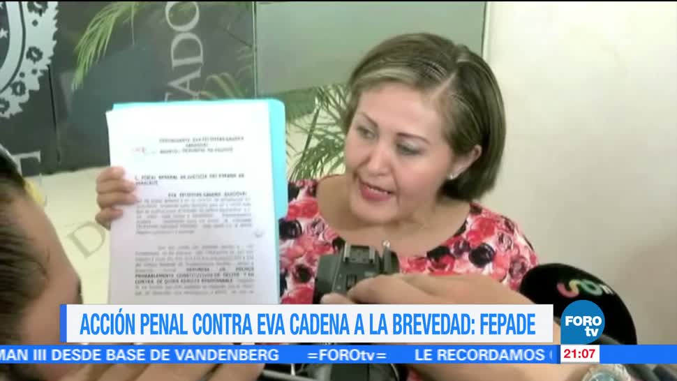 Acción penal contra Eva Cadena: Fepade
