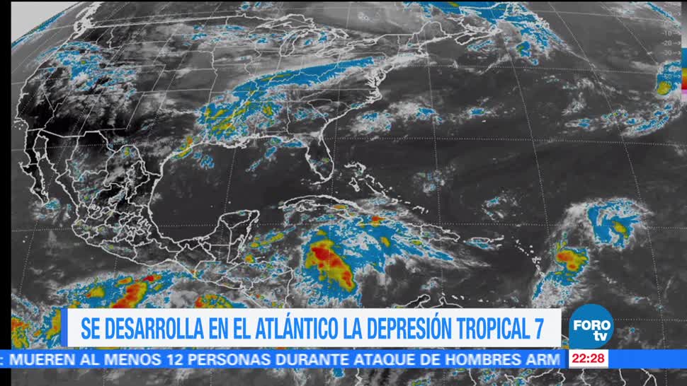 Se forma en el Atlántico la depresión tropical siete