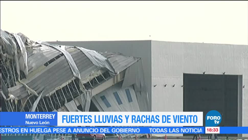 Fuertes Lluvias Rachas Viento NL Aeropuerto Apodaca Monterrey