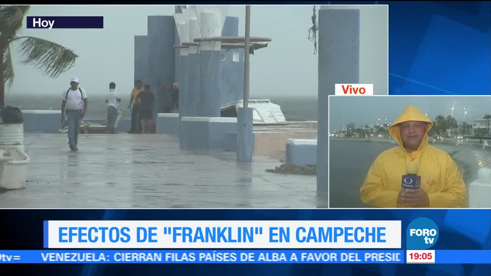 Suspenden actividades aéreas en Campeche por tormenta Franklin