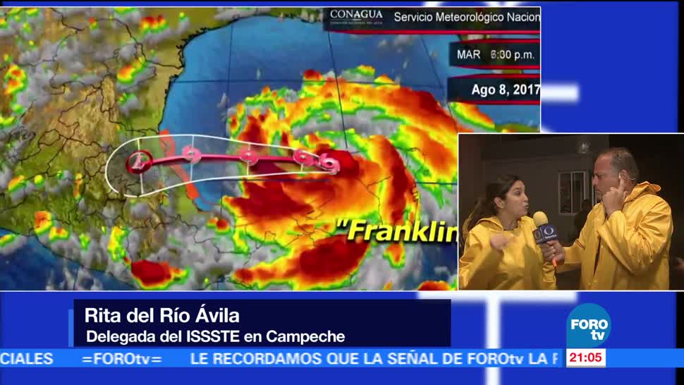 Balance tormenta tropical Franklin por Campeche