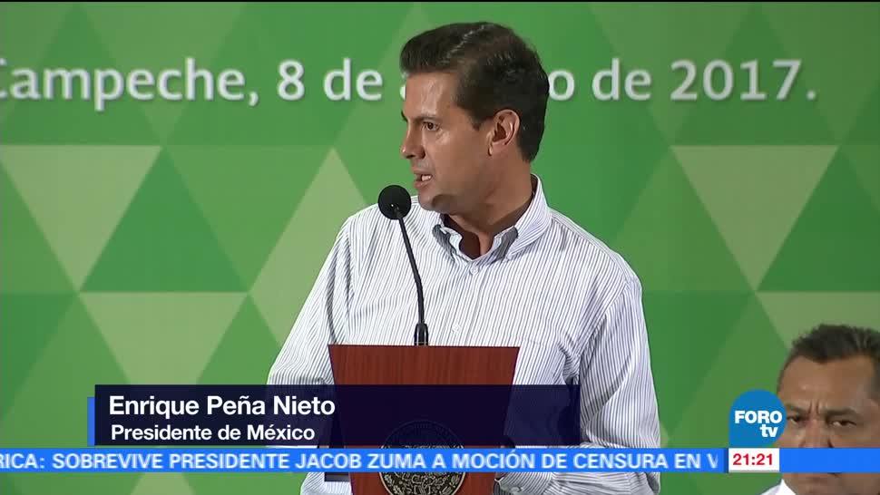 Peña Nieto inaugura drenaje pluvial Campeche