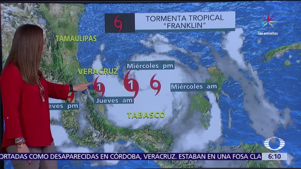 Franklin, continuarán, tormentas, México
