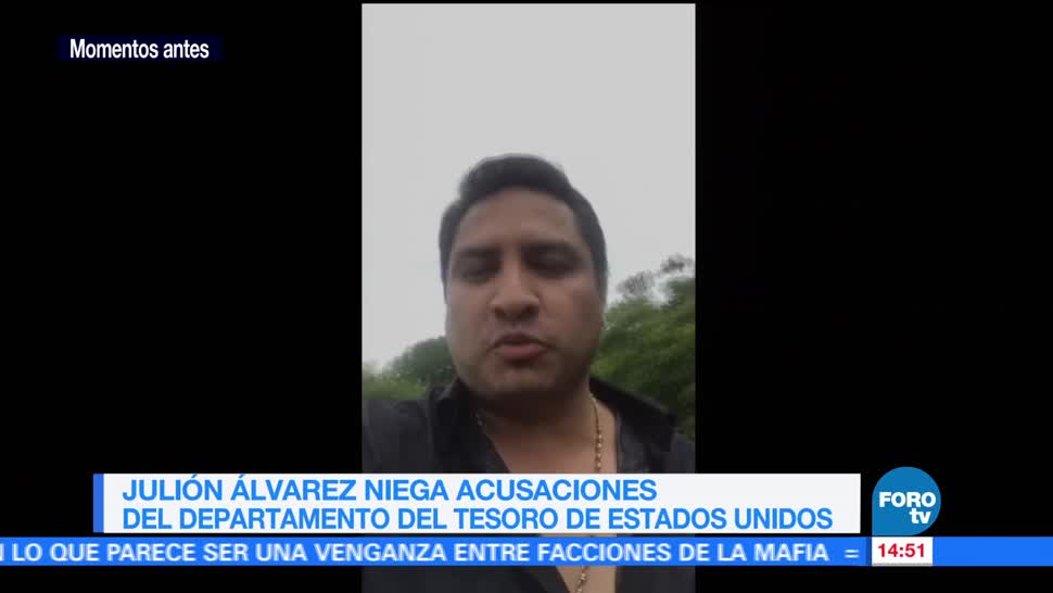 Julión Álvarez niega acusaciones Departamento Tesoro