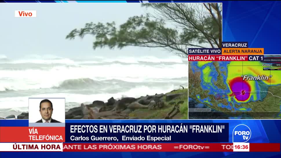 Veracruz resiente primeros efectos huracán Franklin