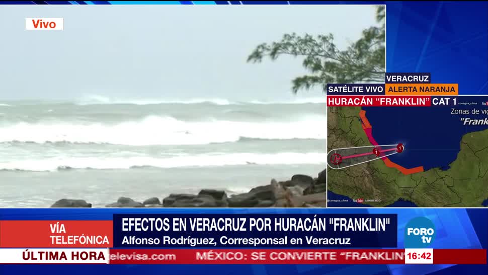 Se recienten efectos huracán Franklin Veracruz