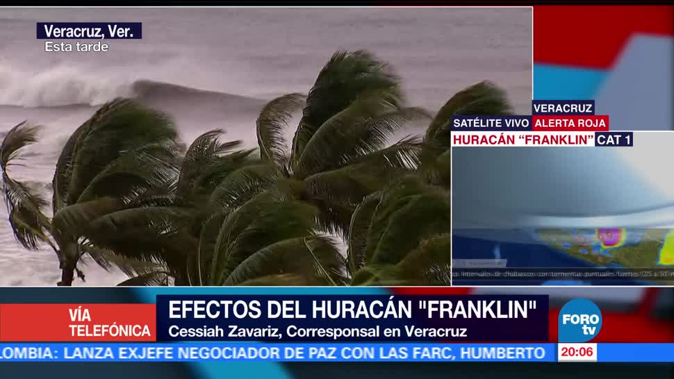‘Franklin’ impactará esta noche en Veracruz