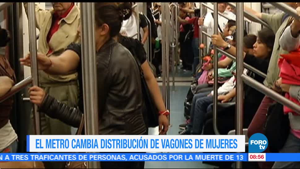 Metro cambia distribución vagones de mujeres