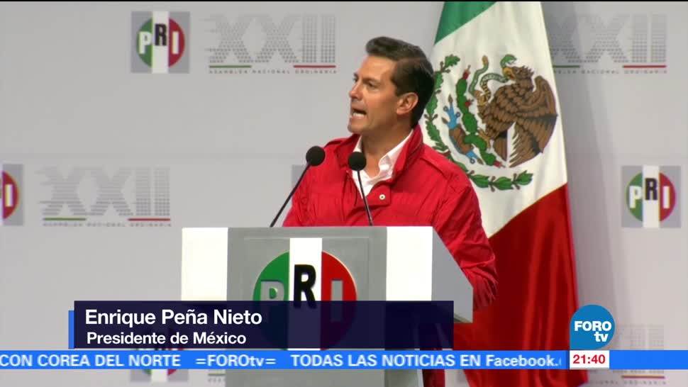 Peña Nieto encabeza Asamblea Nacional del PRI