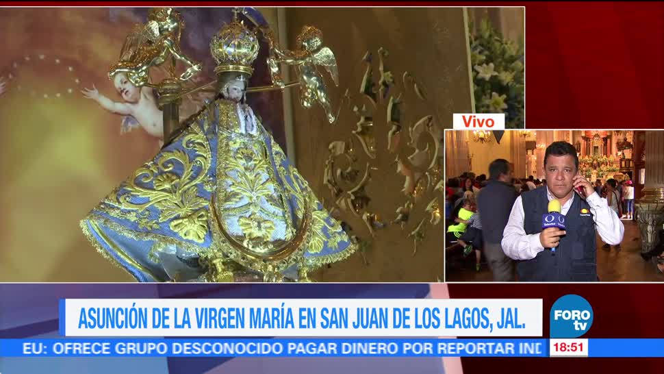 Feligreses Llegan San Juan Los Lagos Jalisco Asuncion Virgen Maria