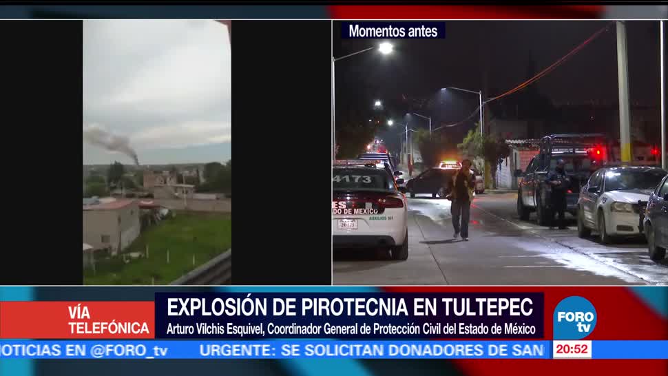 Dos muertos lesionado explosión en Tultepec