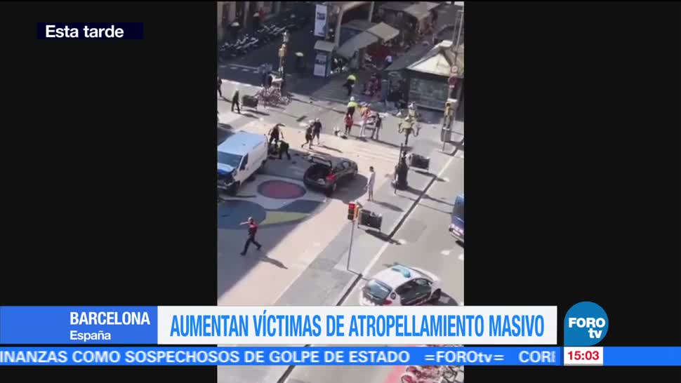 Aumentan víctimas de atropellamiento masivo Barcelona
