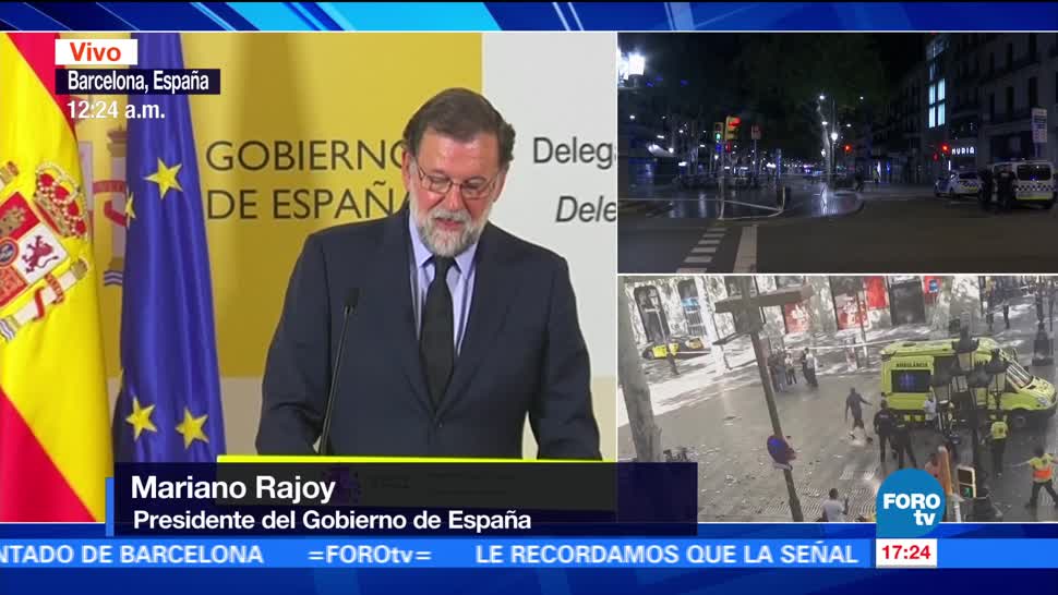 Rajoy decreta 3 días luto Barcelona