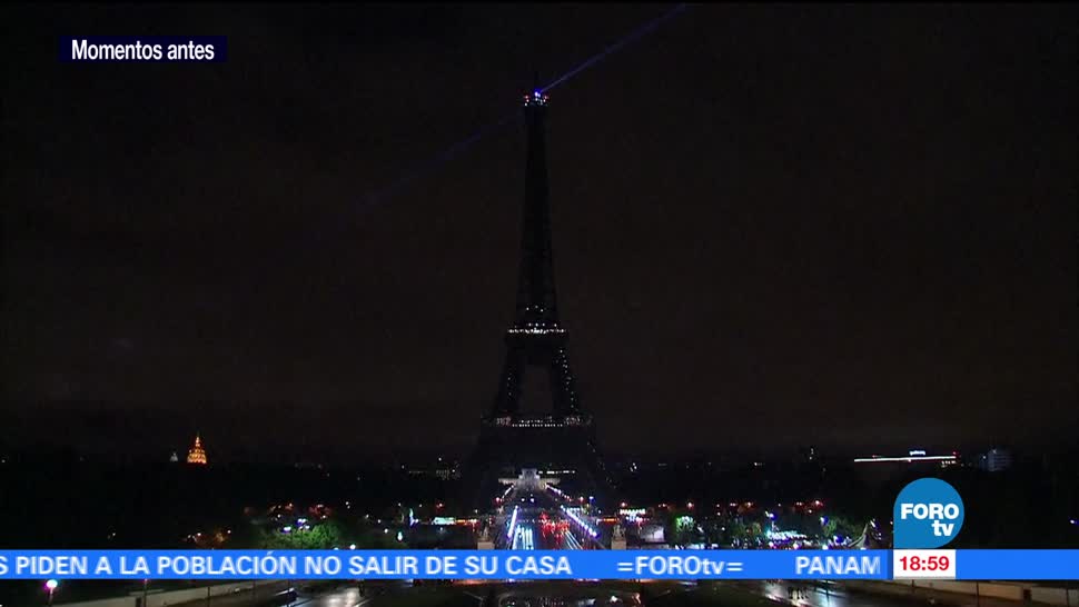 Apagan la Torre Eiffel en solidaridad por el atentado en Barcelona