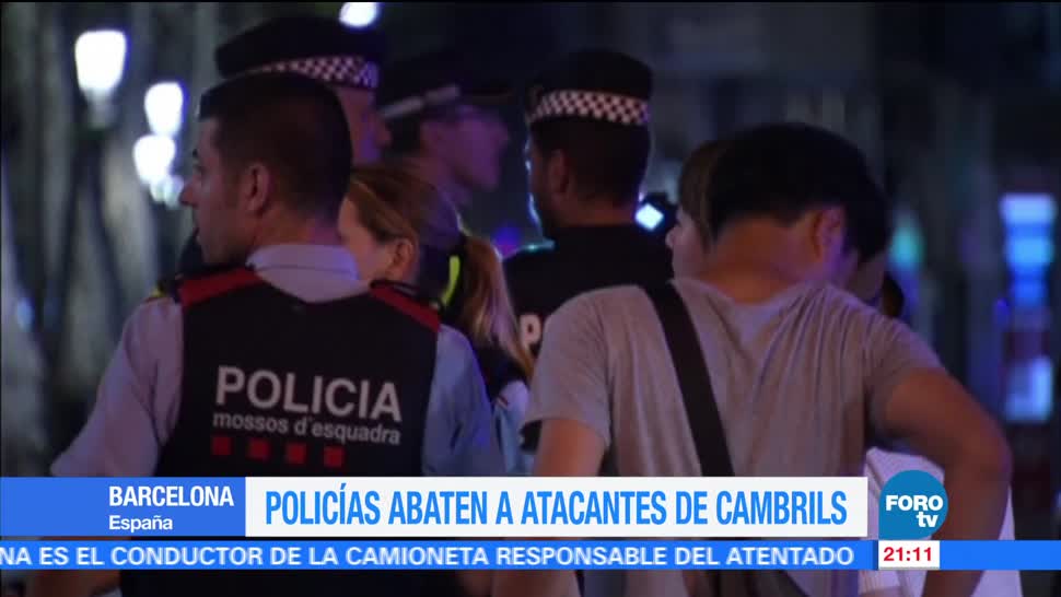 Policías catalanes abanten a 5 presuntos terroristas en Cambrils