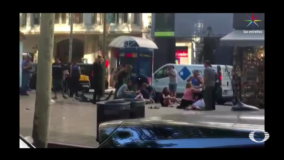 Ataque terrorista ahora en Barcelona España