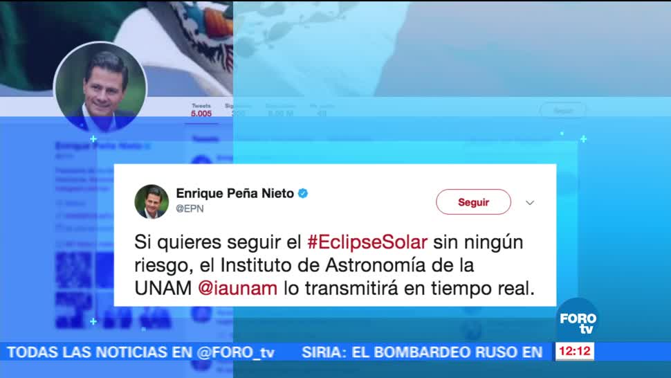 Enrique Peña Nieto Población Eclipse solar