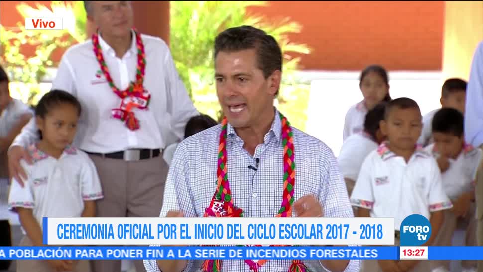 Epn Inaugura Ciclo Escolar 2017-2018 Presidente Enrique Peña Nieto