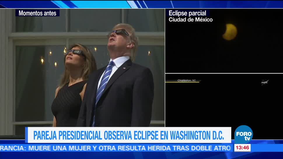 Donald Trump Eclipse Solar Casa Blanca Presidente Estados Unido