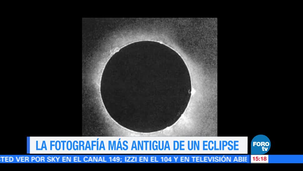 Fotografia Antigua Eclipse Total Sol