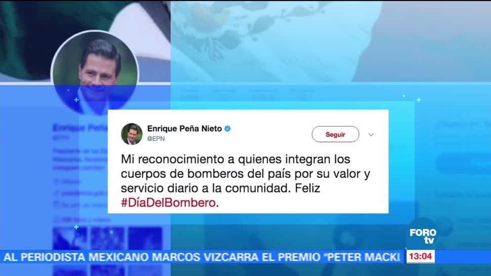 Epn Felicita Bomberos Mexico Presidente Peña Nieto Cuerpo Bomberos