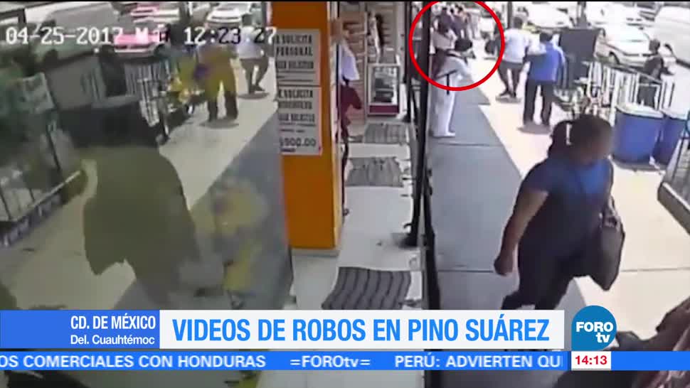 Videos robos transeúntes Pino Suárez CDMX