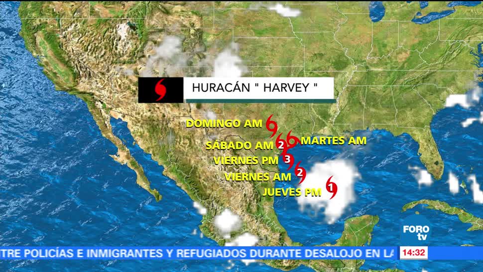 Harvey evoluciona a huracán categoría 1