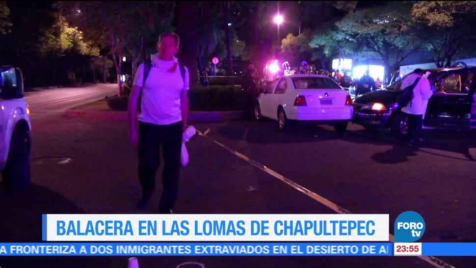Se registra balacera en Lomas de Chapultepec