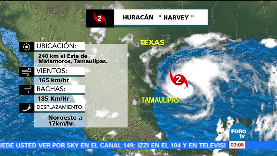El huracán Harvey alcanza categoría 2
