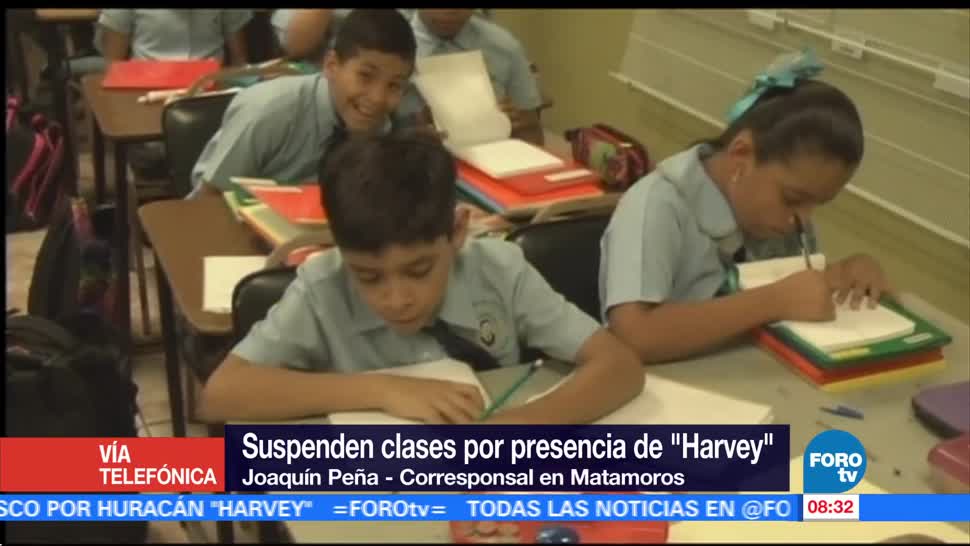 Suspenden clases por presencia Harvey Matamoros