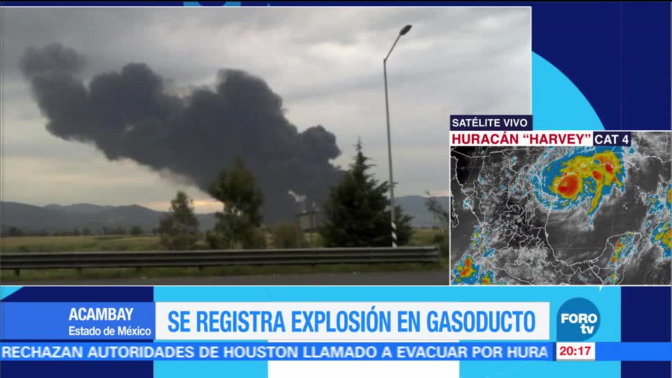 Se registra explosión de gasoducto en el Edomex