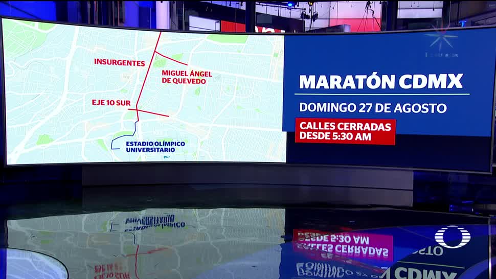 Cierres viales por Maratón en la CDMX